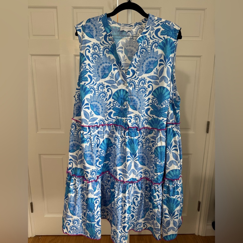 Sugarlips Blue and White Floral Mini Dress